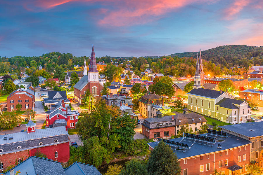 Montpelier, Vermont, USA Skyline Photograph by Sean Pavone