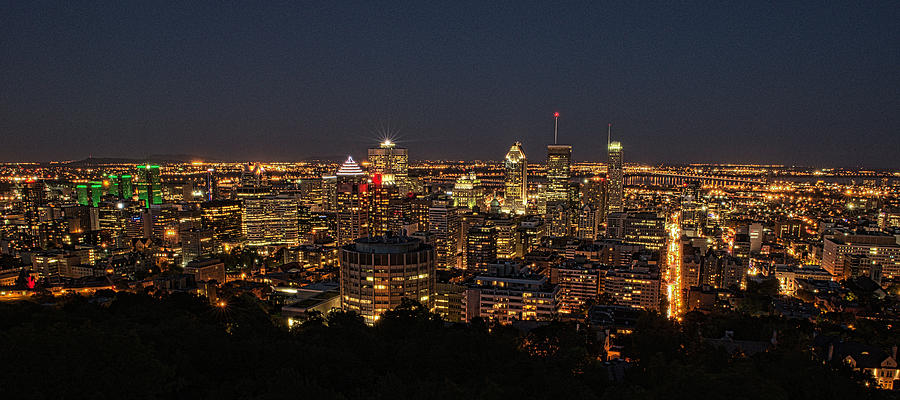 Montreal at night Photograph by Prince Andre Faubert