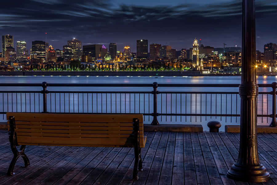 Montreal At Night Photograph by Jean Surprenant