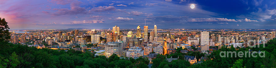 Montreal By Night From the Mount Royal Lookout Photograph by Laurent Lucuix