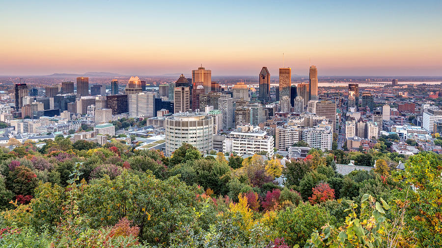 Fall Photograph - Montreal City in Autumn by Pierre Leclerc Photography