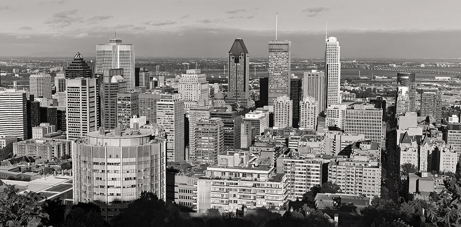 Montreal City skyline in Black and White Photograph by Pierre Leclerc Photography