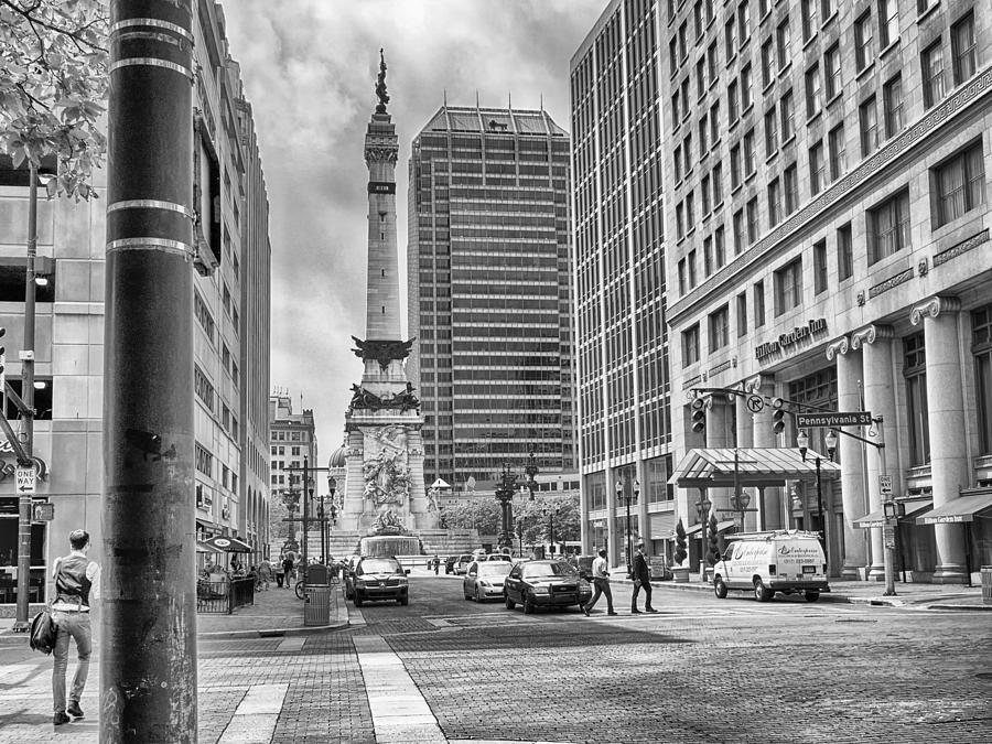 Monument Circle Photograph by Howard Salmon