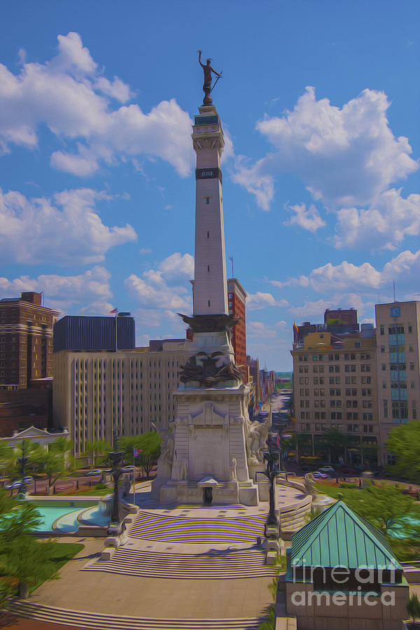 Monument Circle Indianapolis Soldiers and Sailors Monument Photograph by David Haskett II
