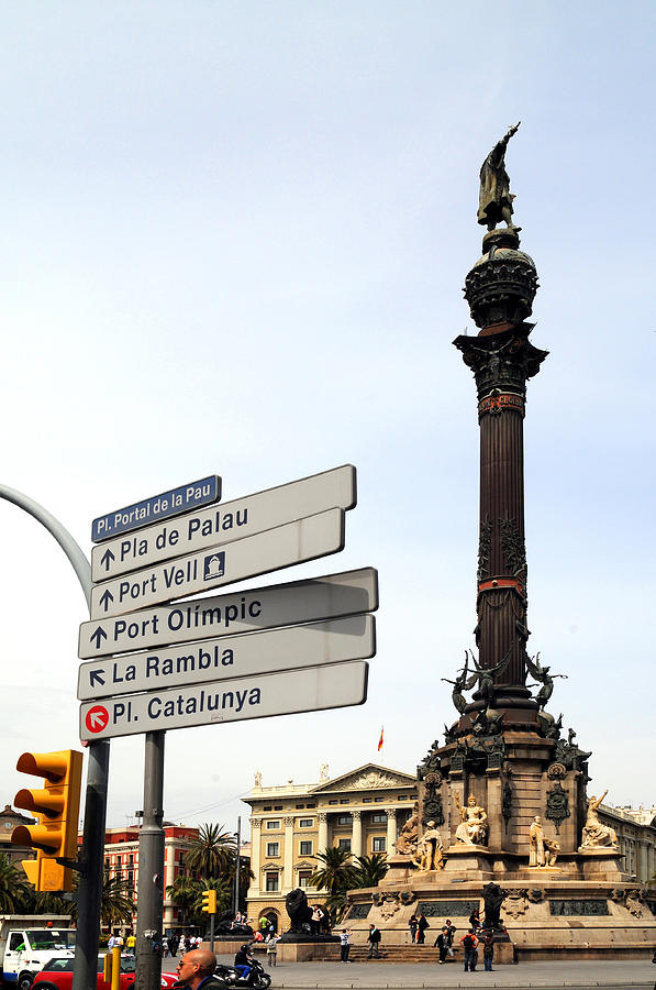 Monument De Colom, Barcelona Photograph by Kenneth Murray