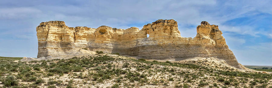 Monument Rocks Panoramic Image Photograph by Alan Hutchins