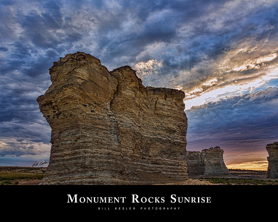 Monument Rocks Sunrise Photograph by Bill Kesler