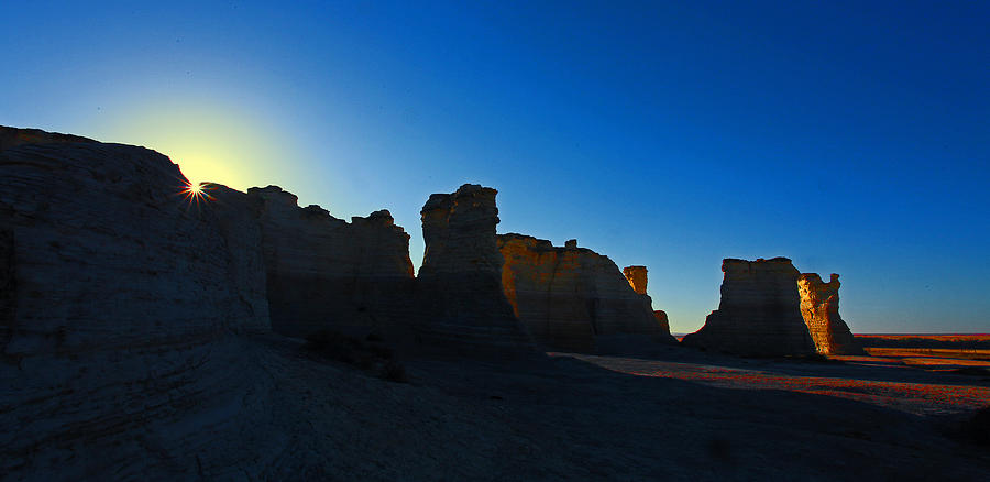 Monument Rocks Sunrise Photograph by Mike Flynn