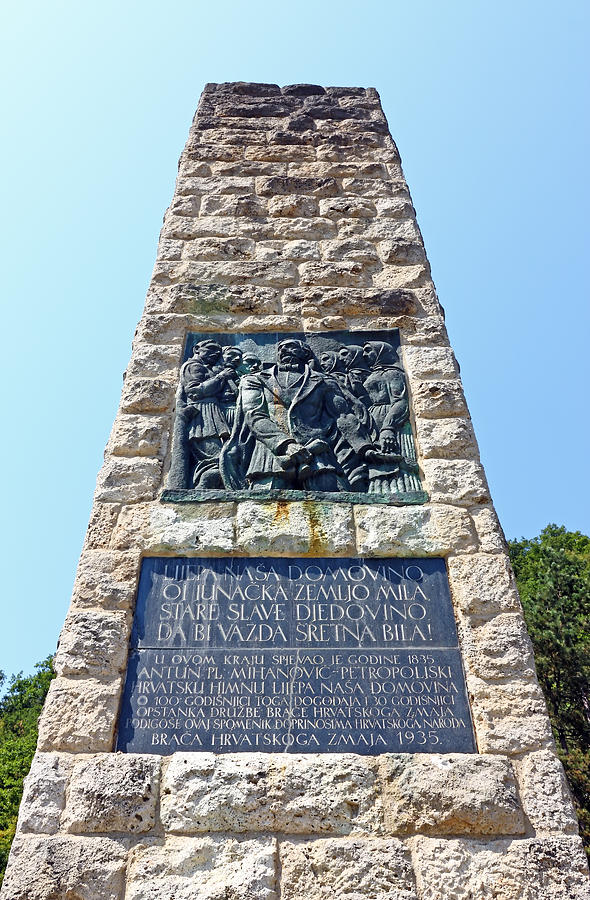 Antun Photograph - Monument to Croatian anthem by Borislav Marinic