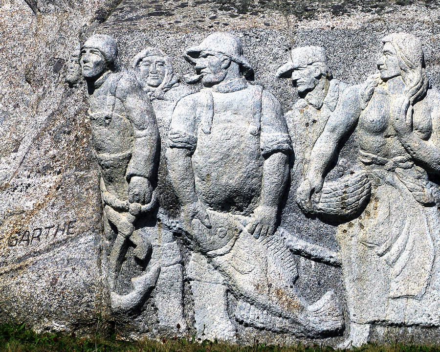 Monument to Fishermen in Granite Photograph by Patricia Januszkiewicz