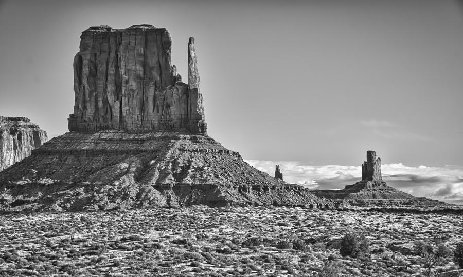Monument Valley 3 BW Photograph by Ron White