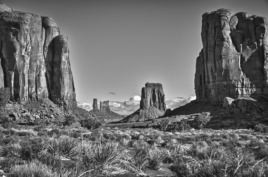 Monument Valley 8 BW Photograph by Ron White