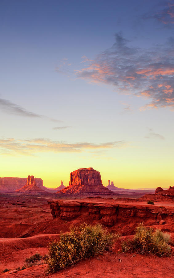 Monument Valley At Sunset Photograph by Powerofforever
