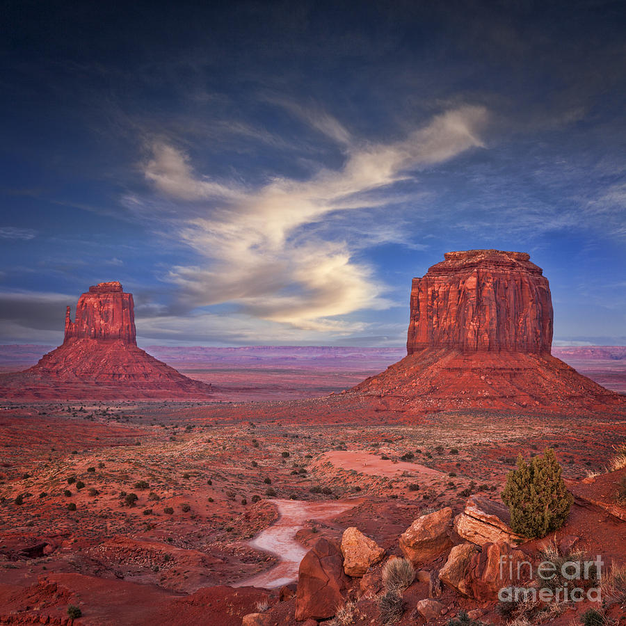 Sunset Photograph - Monument Valley by Colin and Linda McKie