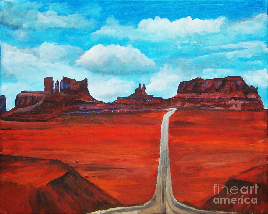 Desert Painting - Monument Valley by Frankie Picasso