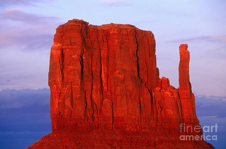 Nature Photograph - Monument Valley Mesa At Sunset by Adam Sylvester