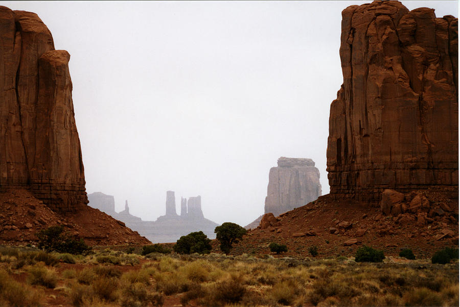 Monument Valley Mist Photograph by Robert Lozen