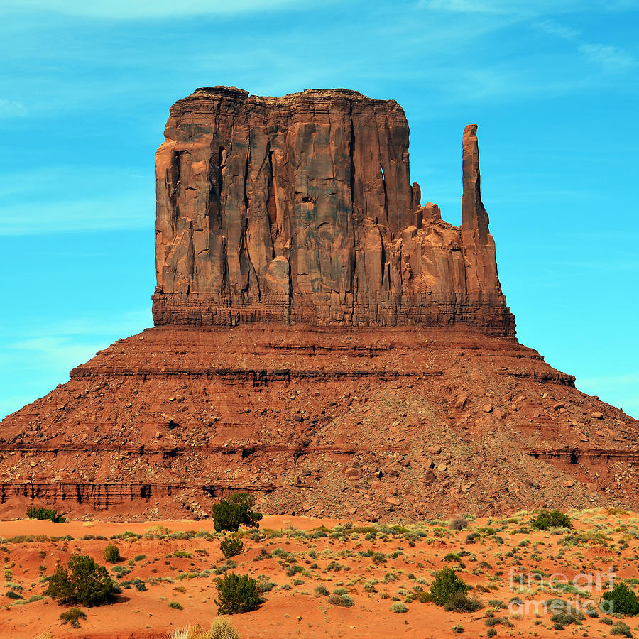 Monument Valley Mitten Monolith Scenic Landscape Square Format Photograph by Shawn OBrien