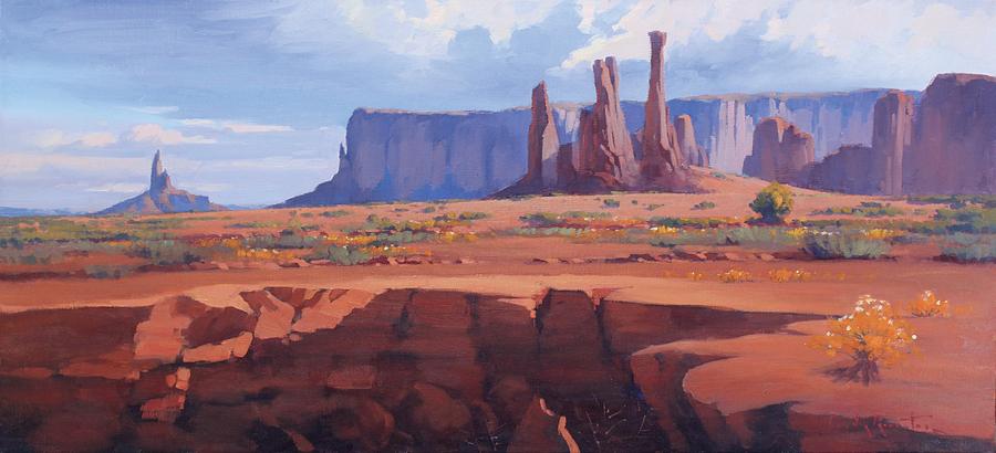 Monument Valley morning Painting by Gordon Rossiter - Fine Art America