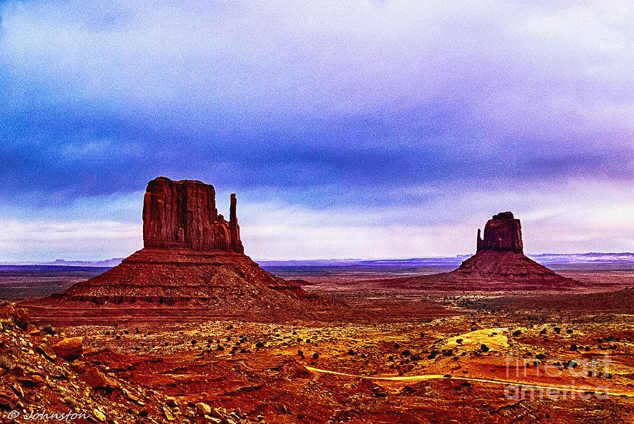 Sunset Photograph - Monument Valley Navajo National Tribal Park by Bob and Nadine Johnston
