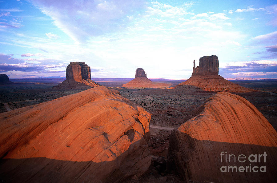 Monument Valley. Red Rock Peak At Sunset Photograph by Adam Sylvester