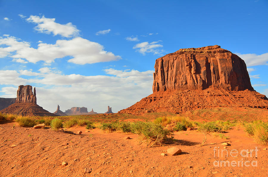 Monument Valley West Mitten and Merrick Butte Photograph by Debra Thompson