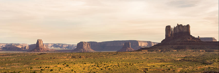 Landscape Photograph - Monument Valley Sunset Panorama - Arizona by Brian Harig