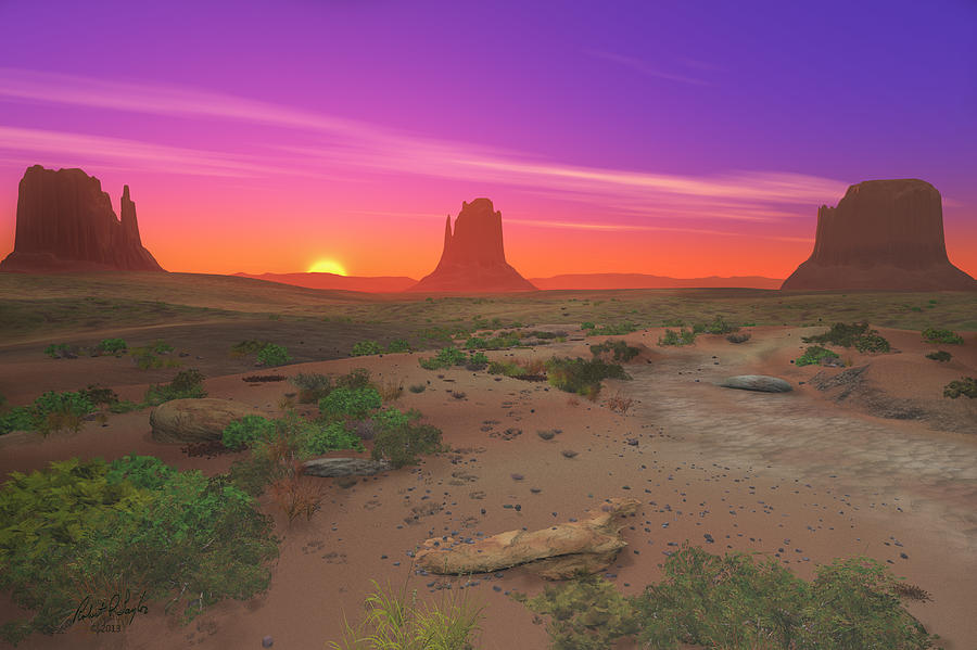 Landscape Digital Art - Monument Valley by Robert Taylor