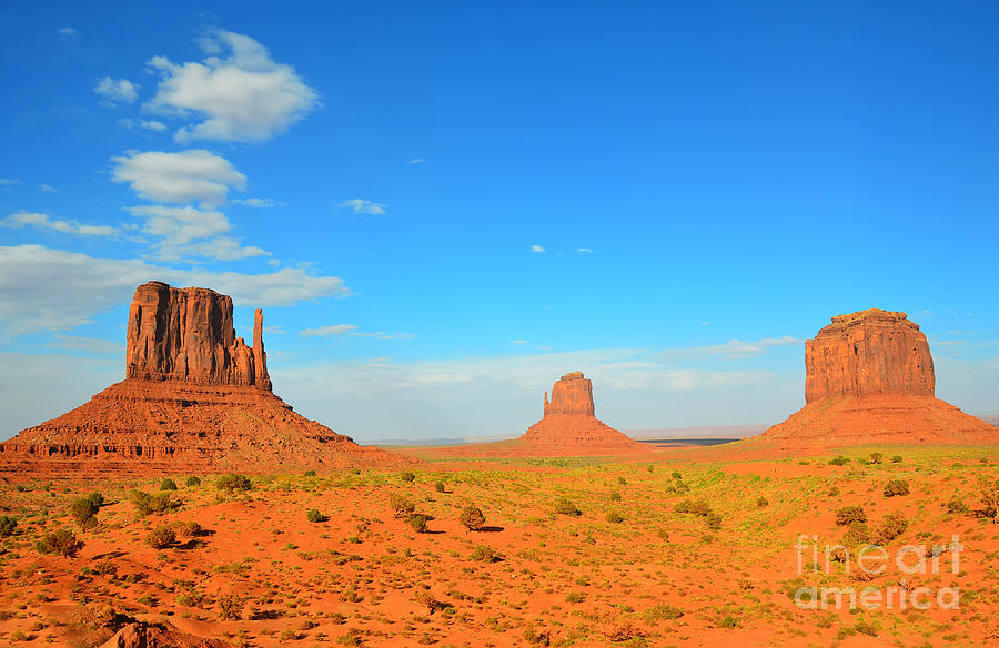 Monument Valley The Mittens and Merrick Butte Photograph by Debra Thompson