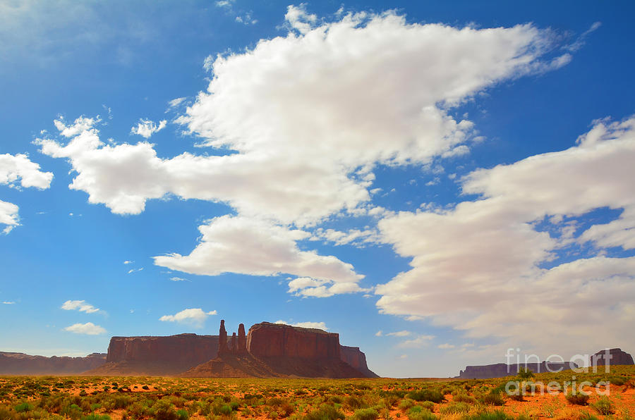 Monument Valley Three Sisters Photograph by Debra Thompson