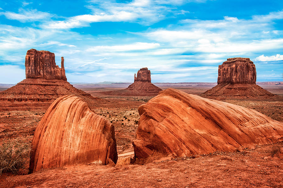 Monument Valley tribal Park Taylor Rock Viewpoint, Arizona, USA Photograph by Eloi_Omella