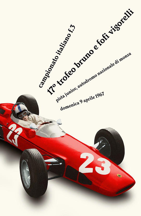 Monza Italy Formula 3 1967 Digital Art by Georgia Clare