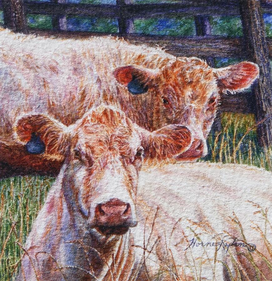 Moo Are You? Painting by Denise Horne-Kaplan