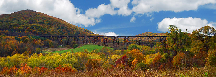 Fall Photograph - Moodna Creek Viaduct by Guy Harnett