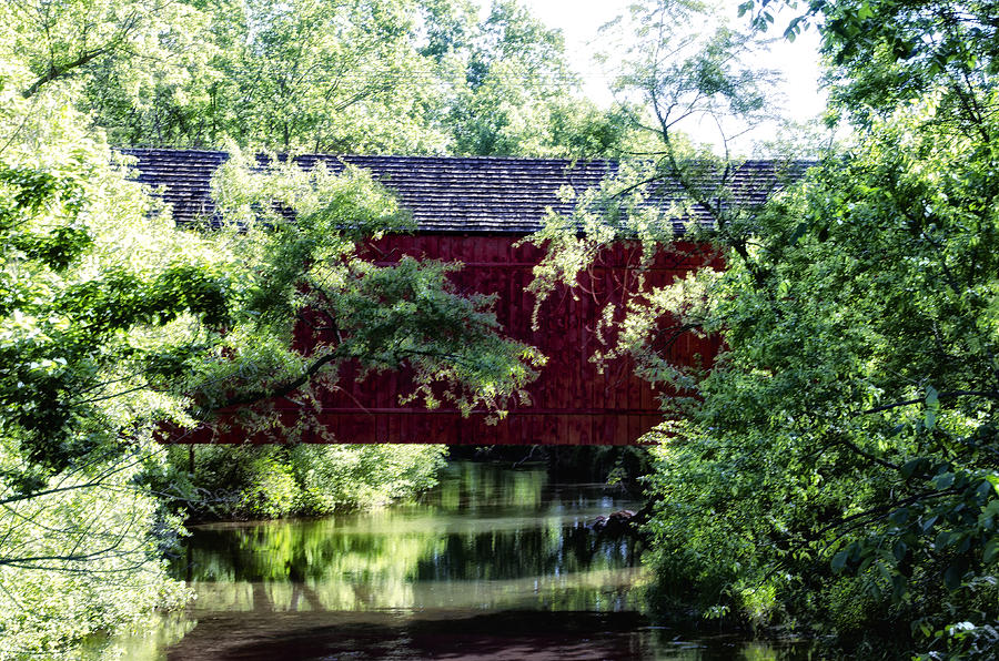 Moods Covered Bridge - Bucks County Photograph by Bill Cannon