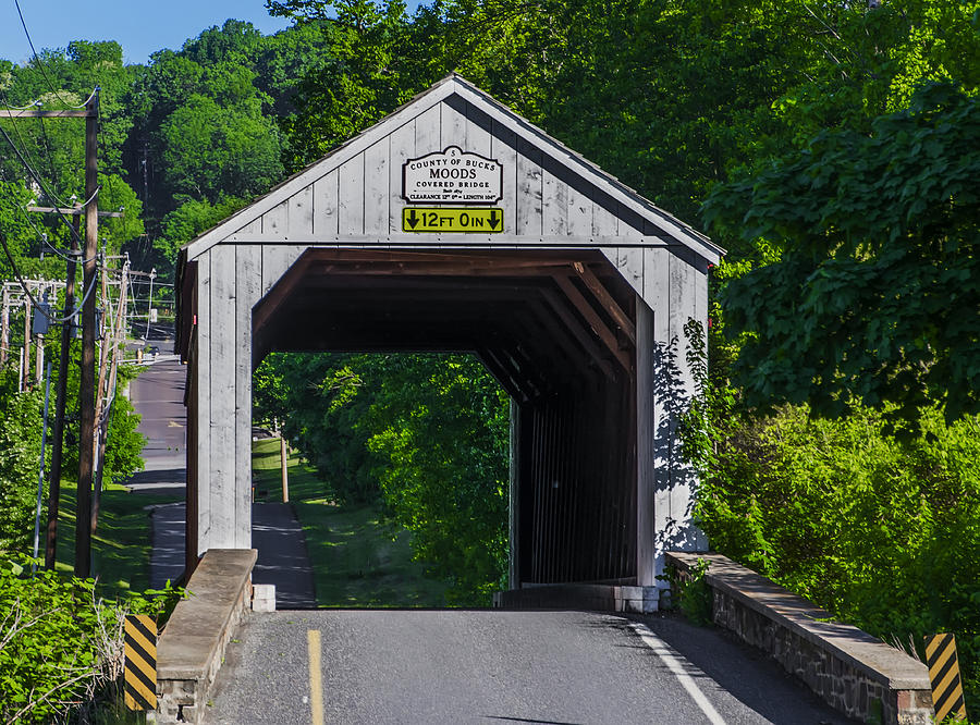 Bridge  - Moods Covered Bridge - Bucks County Pa by Bill Cannon