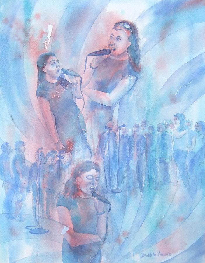 Moods of Singing Painting by Debbie Lewis
