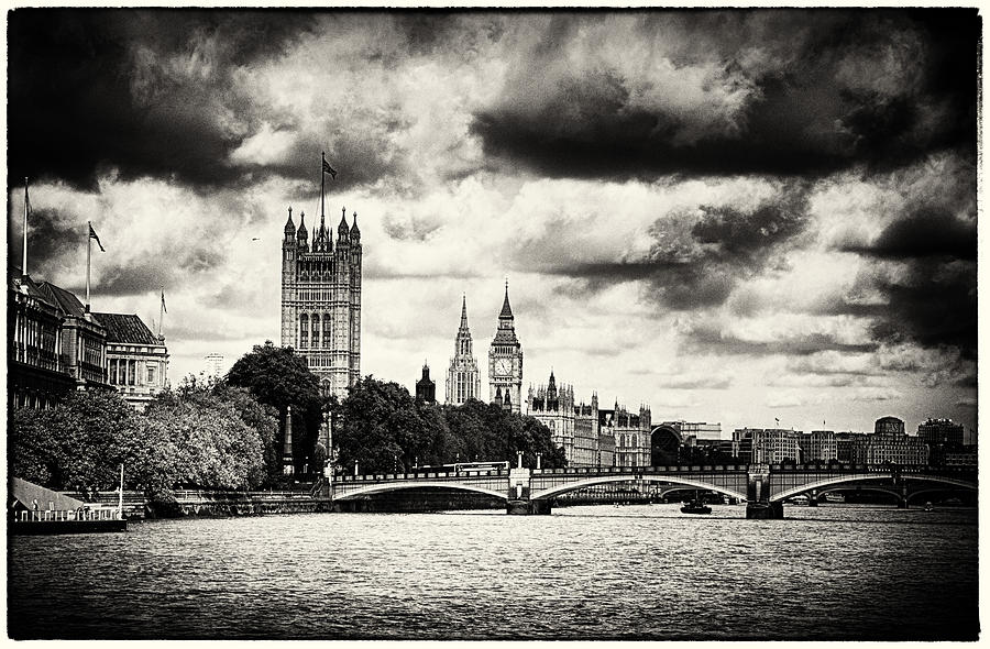 Moody Big Ben London  Photograph by Lenny Carter