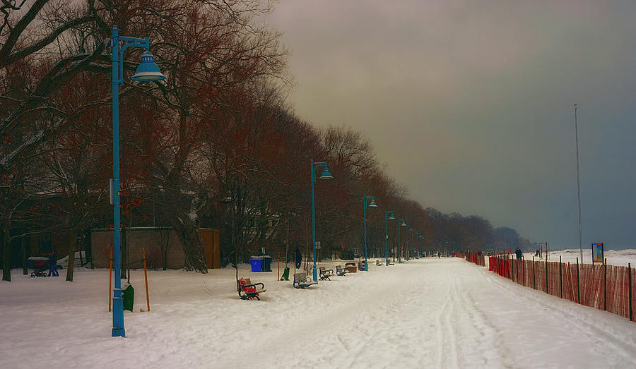 Moody Board Walk Winter Photograph by Nicky Jameson