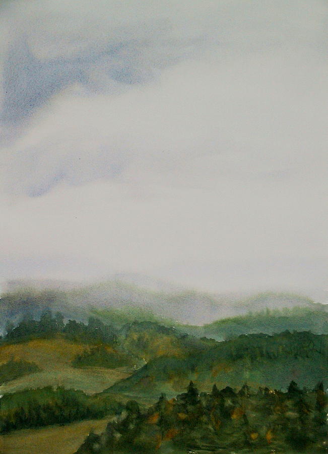 Landscape Painting - Moody Day by Kathy Dolan
