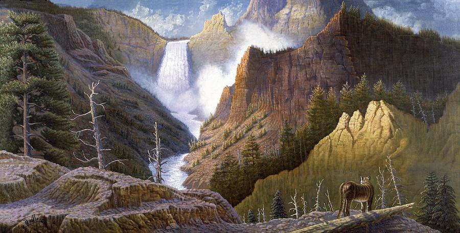 Landscape Painting - Moody Falls  by Gregory Perillo