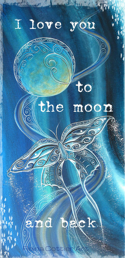Moon and Back  Painting by Reina Cottier