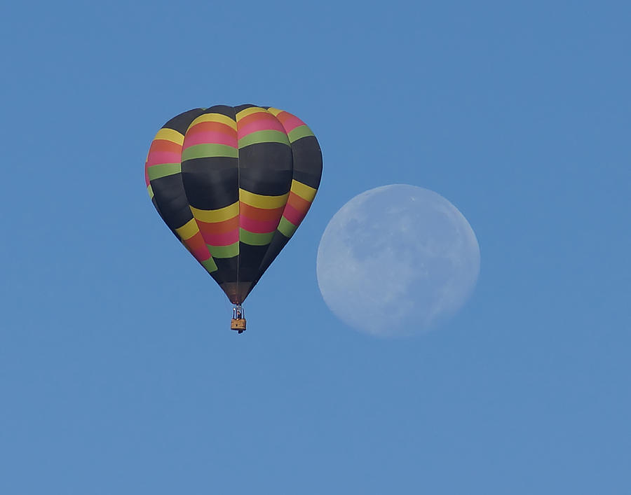 Moon and Balloon Photograph by Ernest Echols