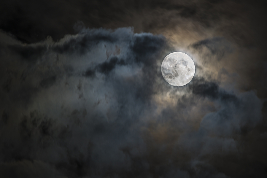 Moon and Clouds Photograph by Loree Johnson