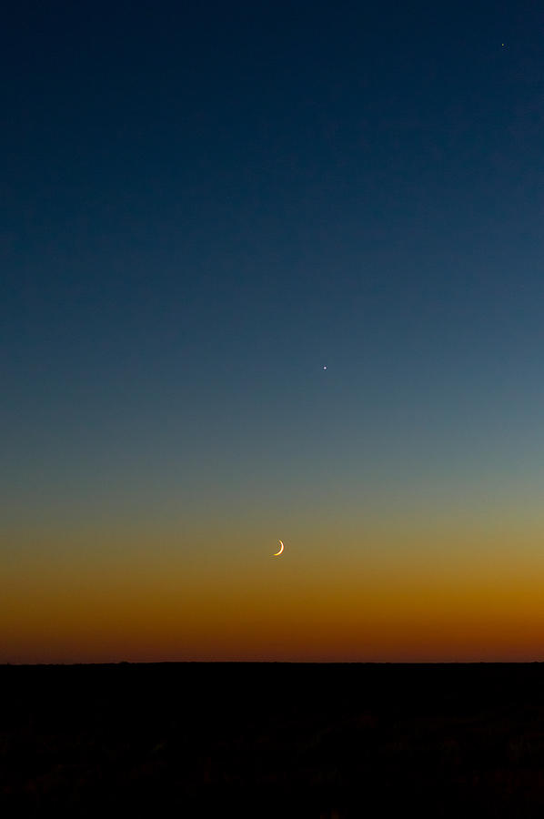 Sunset Photograph - Moon and Venus II by Marco Oliveira