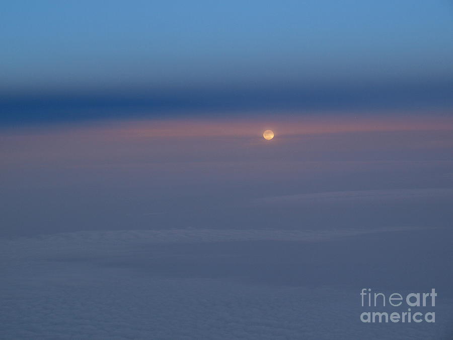 Moon at 30000 Feet Photograph by Vivian Martin
