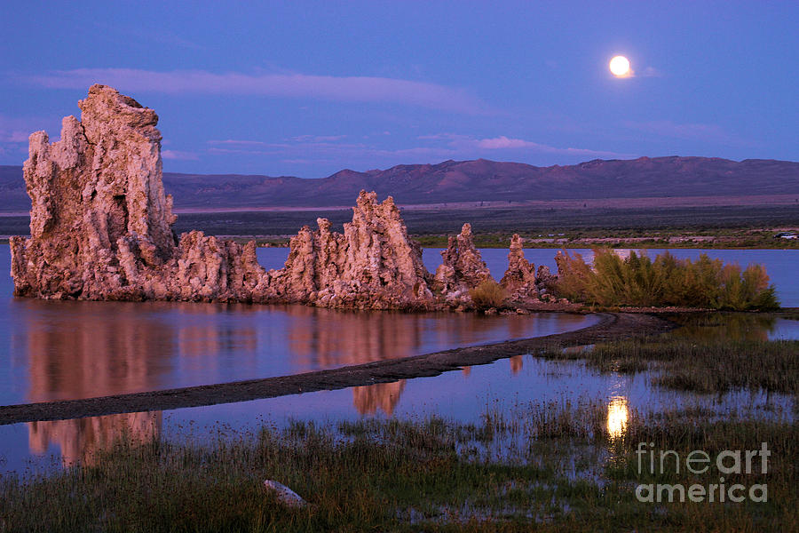 Moon At Mono Photograph by Adam Jewell