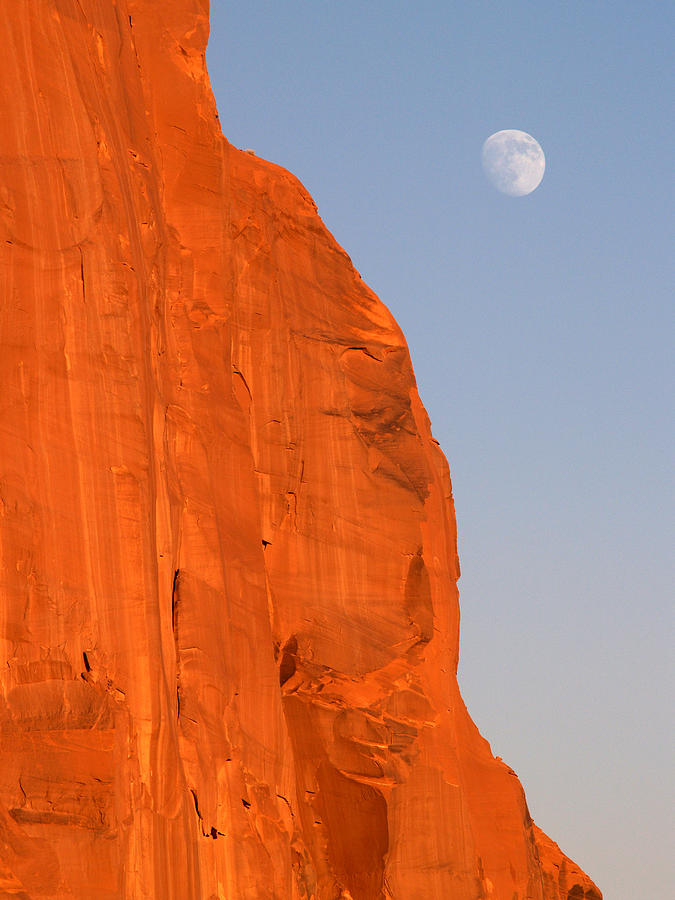 Moon at Monument Valley Photograph by JustJeffAz Photography