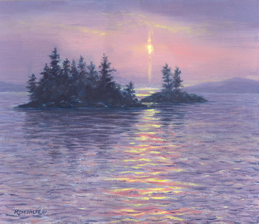 Moon Beam Painting by Richard De Wolfe