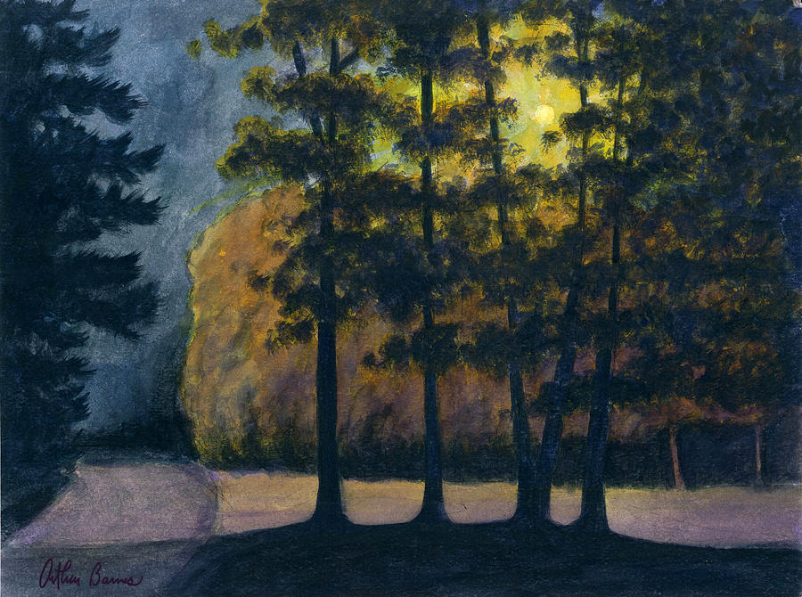 Moon Bright Painting by Arthur Barnes